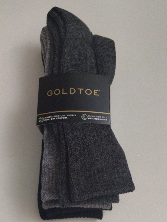 Gold Toe Other - Goldtoe Men's Crew Socks in Grey Black And Dark Gray New For Shoe Size 6-12.5